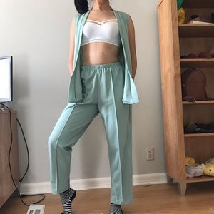 Vintage Mint 2-piece Vest-Pant Set - size Small